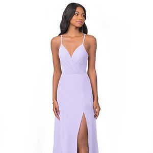 Azazie Lilac Everleigh Size 4 Tall Extra Length